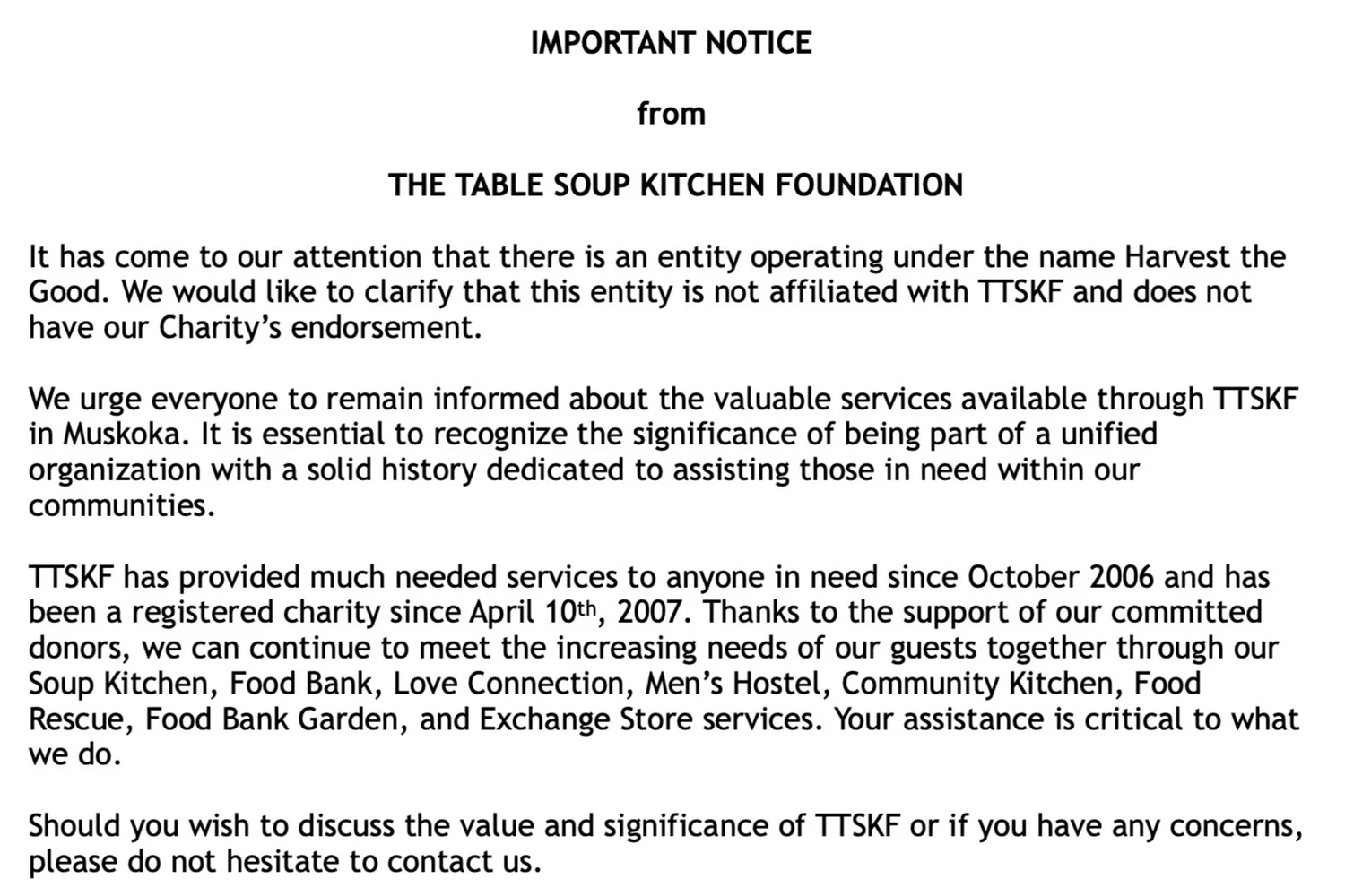The Table Soup Kitchen Foundation